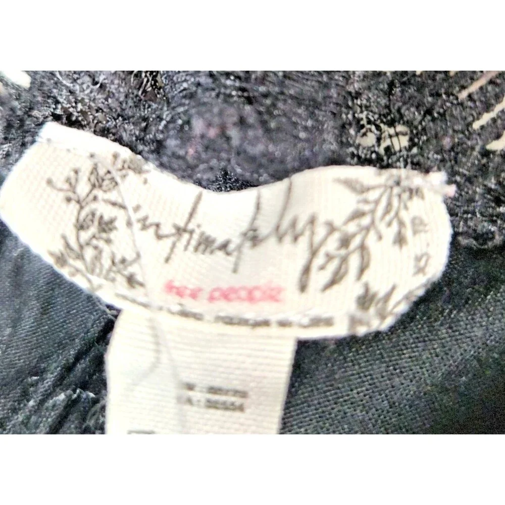 Free People Intimately Black Lace Dress Womens Size XS Party Casual Beach EUC